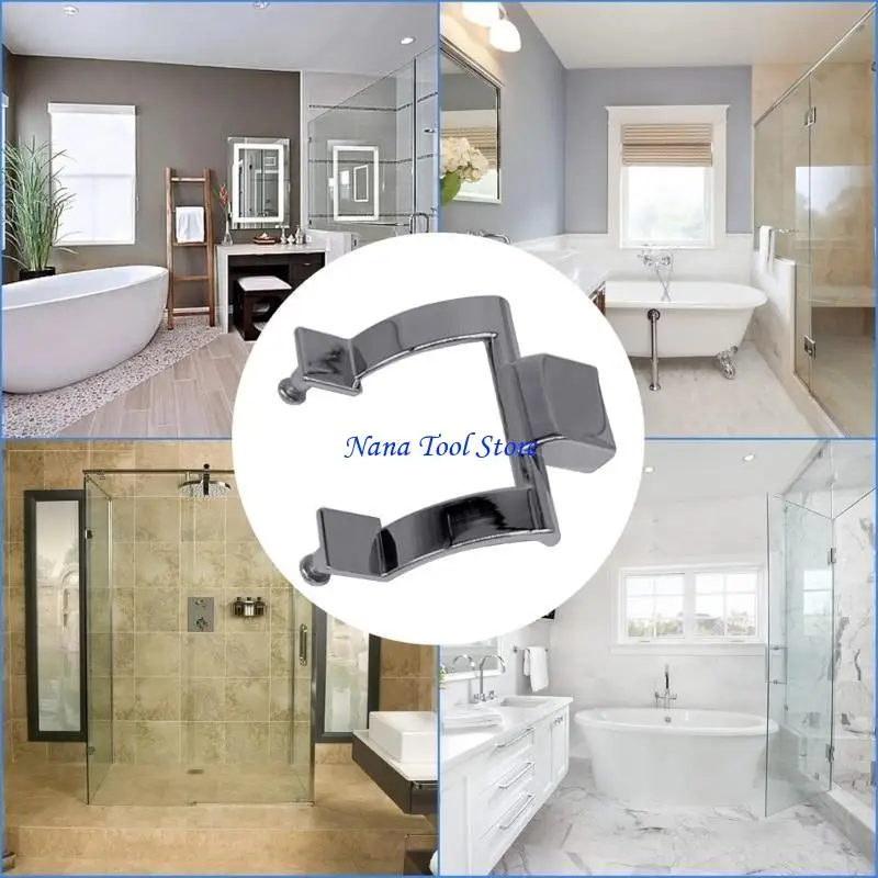 31GJ Towel Rod Brackets Zinc Alloy Shower Door Handles Furniture Hardware Enduring