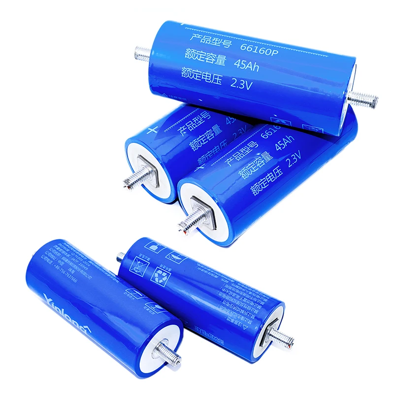 1-5pcs Original Yinlong 2.3V 45Ah Lithium Titanate 66160 LTO Battery 10C 450A DIY Electric Boat Solar Speaker Car Power battery