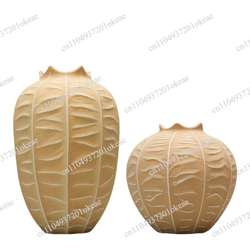 Modern simple ceramic vase retro color matching star fruit blue and white porcelain decoration