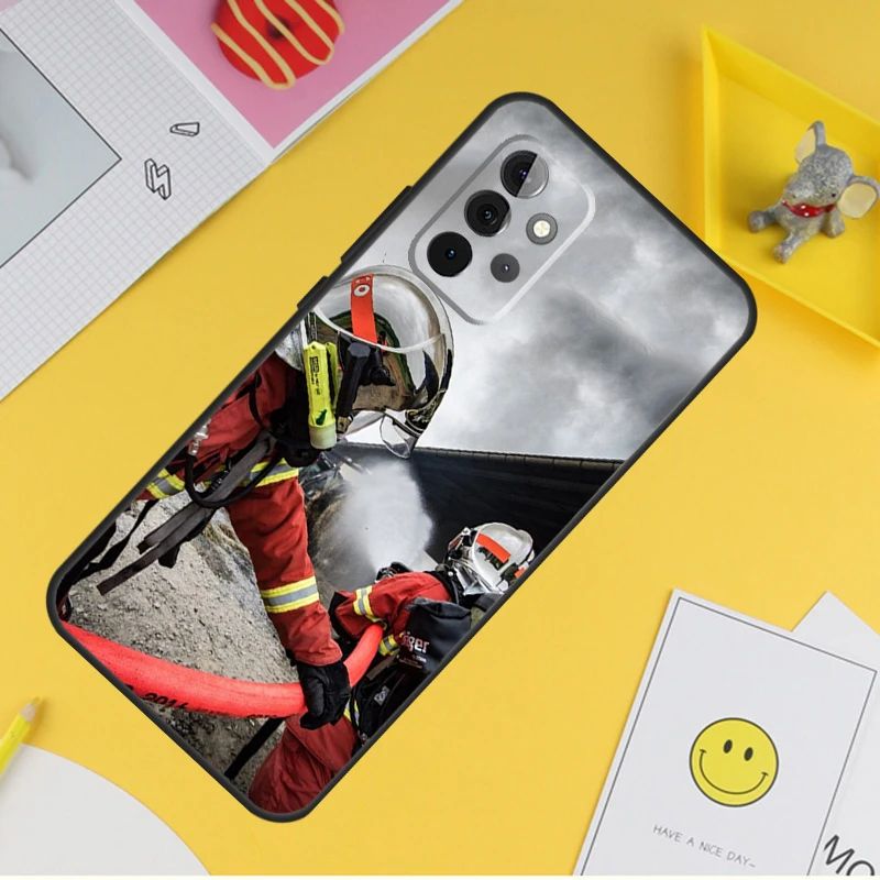 Firefighter Heroes Fireman Cover For Samsung Galaxy A34 A35 A14 A15 A25 A53 A33 A13 A52 A32 A12 A51 A71 A54 A55 Case