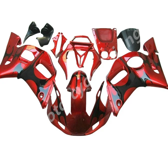 

Customized motorcycle fairing Kits Fit For YAMAHA YZFR6 YZF600 YZFR6 1998-2002 ABS plastic red black bodyworks 98 02