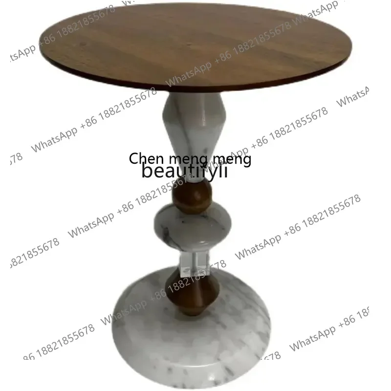 ss7486 Modern Minimalist Sugar Gourd Building Blocks Marble Coffee Table Small Apartment Model Room Sofa Side Table furniture