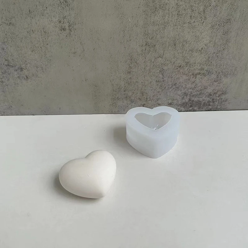 3D Love Heart Silicone Mold Aroma Plaster Candle Mould DIY Dessert Mousse Baking Pastry Candy Chocolate Moulds Cake Decoration image 3