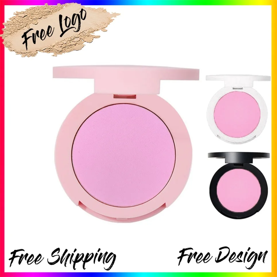 Private Label Vegan Blush Powder Wholesale Custom Logo Single Color Brightening Blusher Powder Makeup Cheek Blush