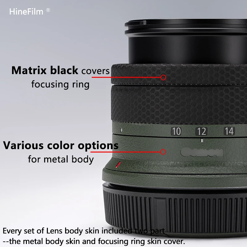 Hinefilm Skin for Canon rf-s 10-18 Lens Skin for rfs 1018 Lens Sticker for Canon RF-S 10-18mm F4.5-6.3 Lens Protective Cover