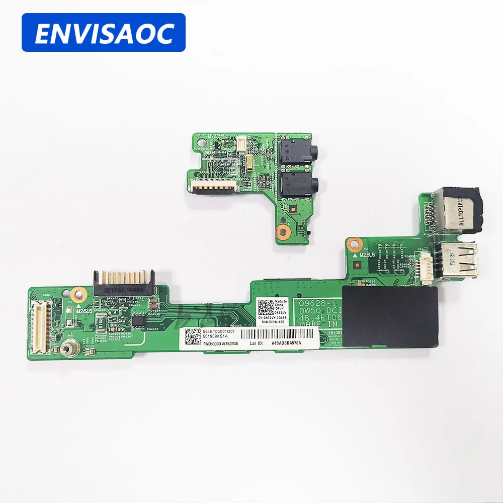 Para Dell Vostro V3500 3500 auriculares para ordenador portátil Audio USB RJ45 placa de conector de carga de batería 0632VY 09628-1 48.4ET06.011 48.4ES09.011