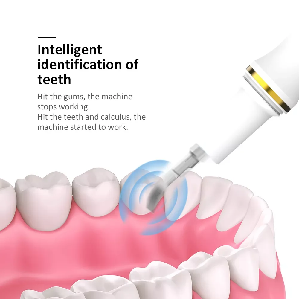 Ultrasonic Dental Scaler For Teeth Tartar Stain Tooth Calculus Remover Sonic Electric Teeth Plaque Cleaner  Dental Stone Removal