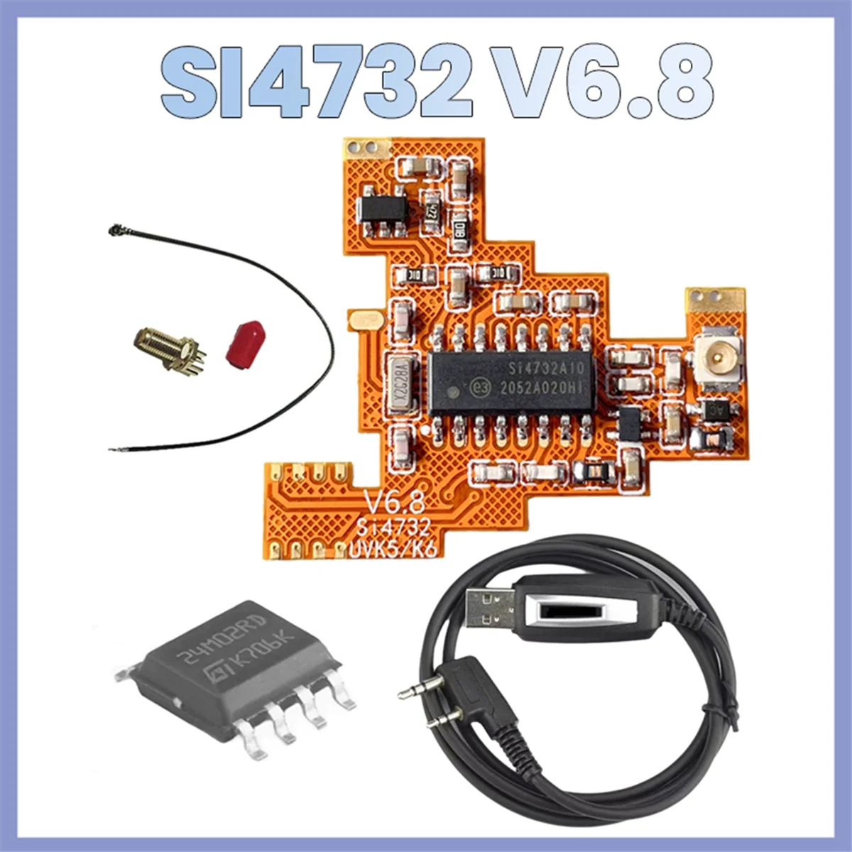 modulo-fpc-si4732-v68-atualizado-chip-2m-cabo-de-escrita-usb-para-quansheng-k5