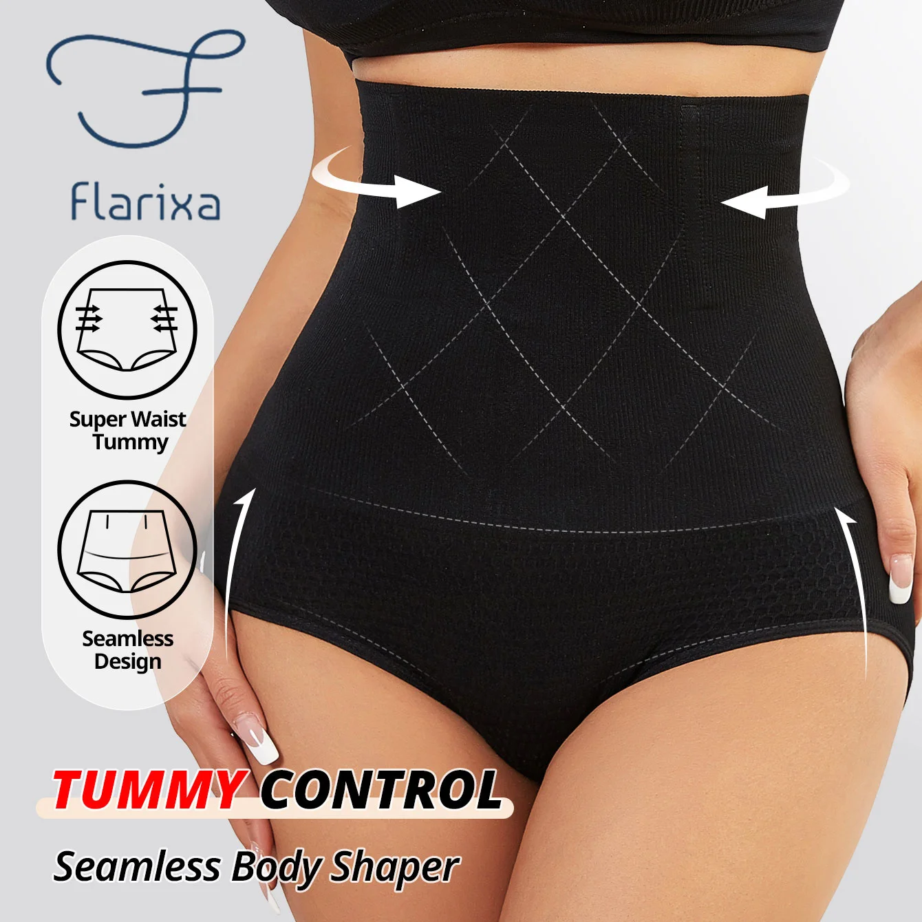 FLARIXA 1/2/3Pcs Postpartale Nahtlose Abnehmen Höschen Frauen Hohe Taille Hip Fahrstuhl Dreieck Unterwäsche Bauch flache Bauch Slips