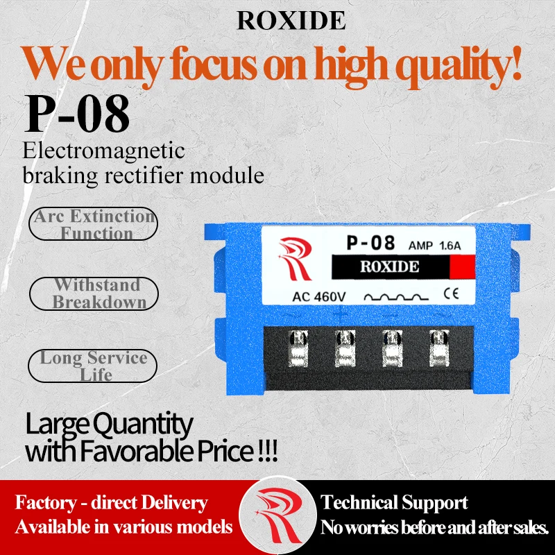 Brake Rectifier Module P-08, Motor Holding Brake Rectifier, Rectifier Unit, 460V 1.6A