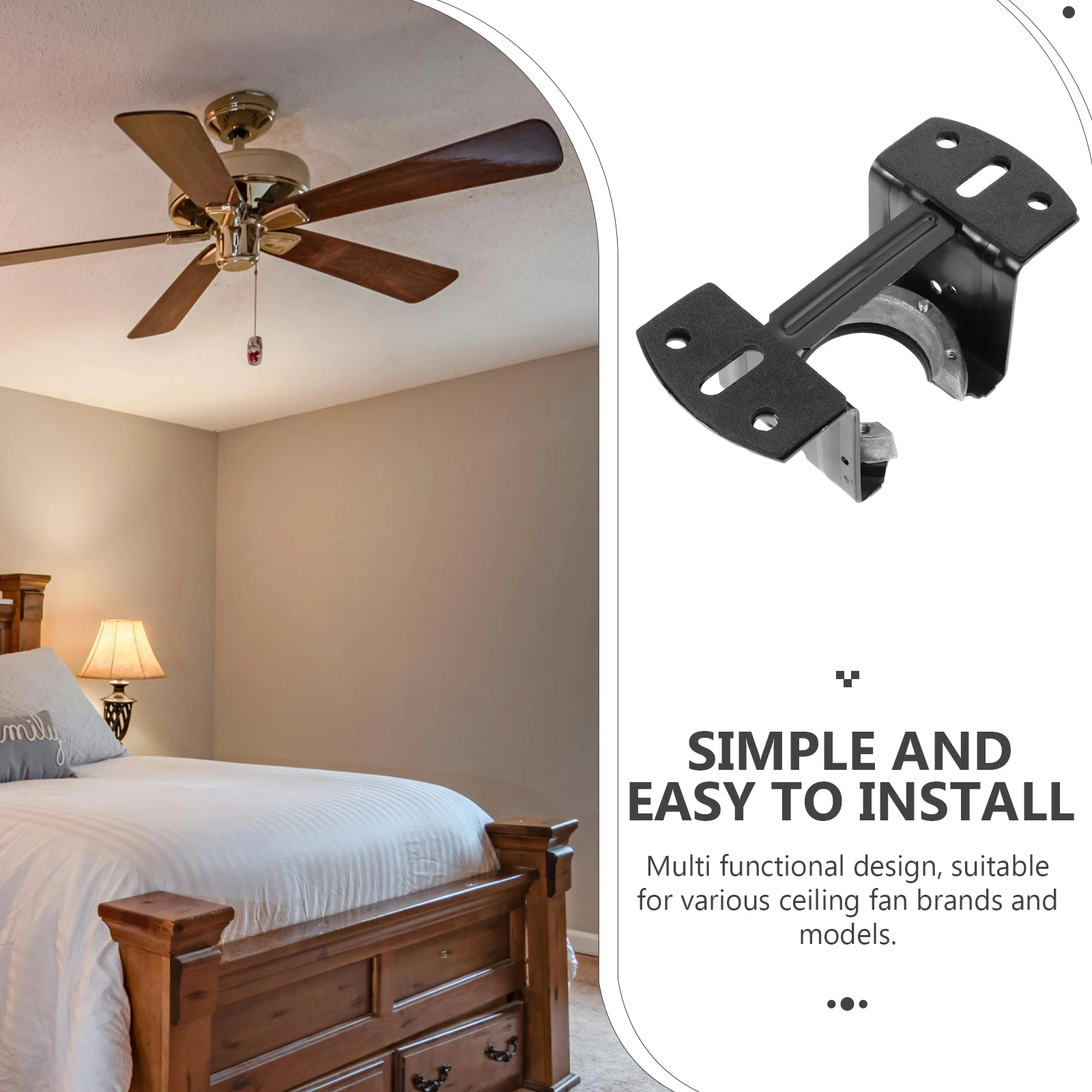 

Ceiling Fan Mounting Bracket Heavy Duty Reinforced Iron Compatible Brands Easy Install Electric Fan Accessories Replaceable