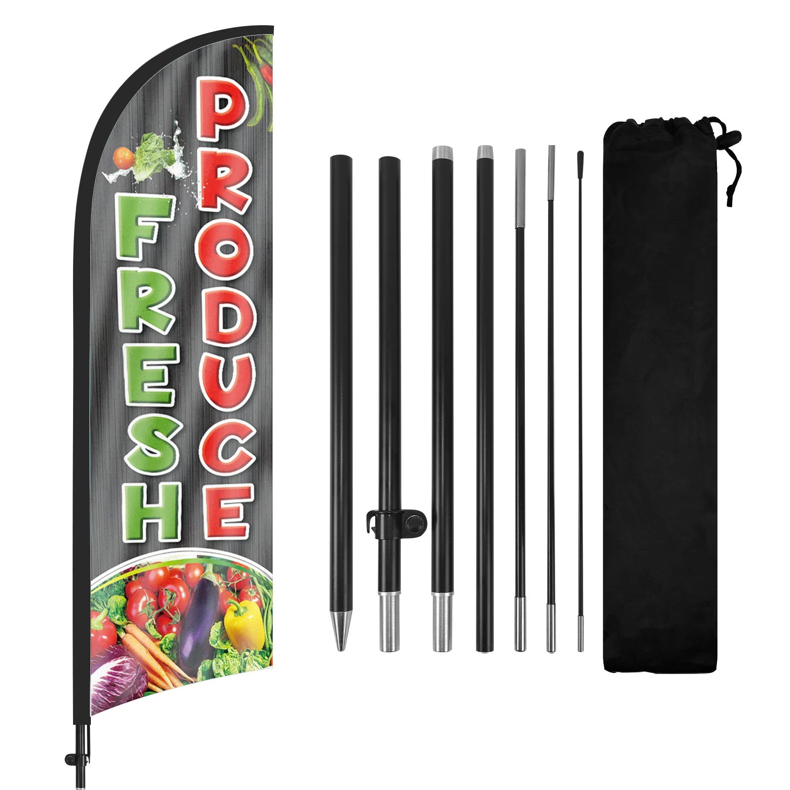 FSFLAG 1PCS 280CM The Fresh Product Feather Flag with Flagpole Advertising Outdoor Banner Decoration for Business and Storefront