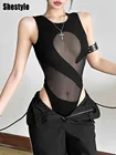 glossy body suit
