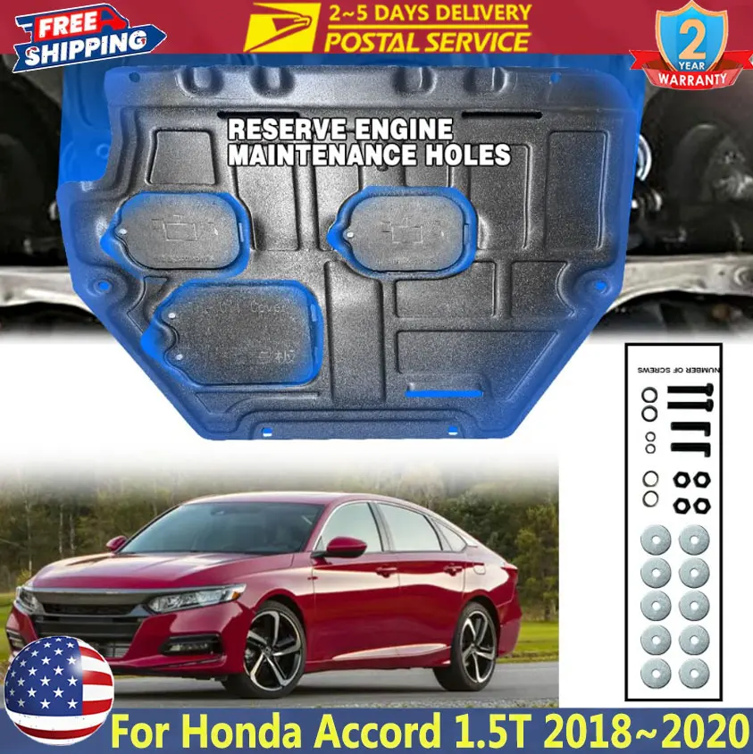 Mud Flaps Engine Guards For Honda Accord 2018~2020 1.5T Front Engine Splash Shield Guards Suitable For Accord 10th Engine Cover