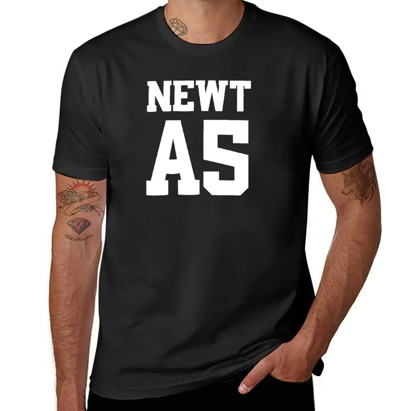 

Newt A5 T-Shirt Short sleeve tee for a boy t shirts for men cotton heavyweight Round Collar Outfits funny Summer fashion New2024