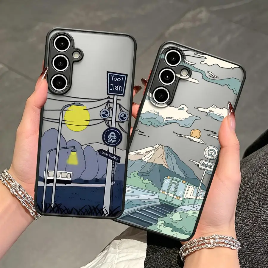 Case for Samsung Galaxy A73 A33 A16 A15 A17 A52 A35 A54 A34 A36 A52S A72 A53 A14 A23 A56 A55 Phone Cover Artistic Scenery