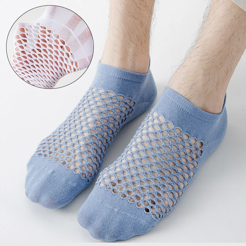 

Летние мужские короткие носки, дышащие сетчатые впитывающие пот однотонные ультра-яркие носки с защитой от запаха, высококачественные повседневные мужские носки