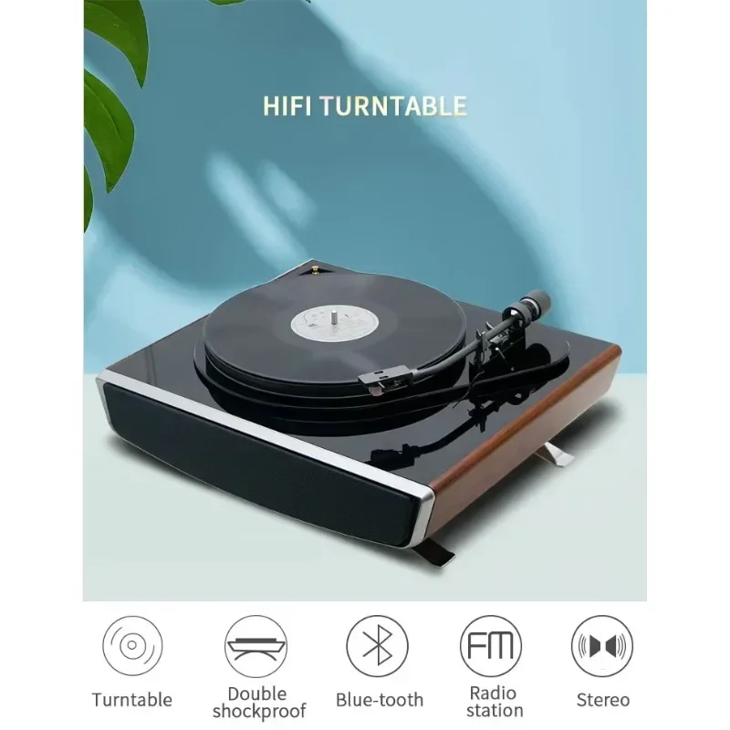 Latest 2024 model  multifunctional high end record player w/3 speed bt FM radio and built in speaker vinyl1200 turntable