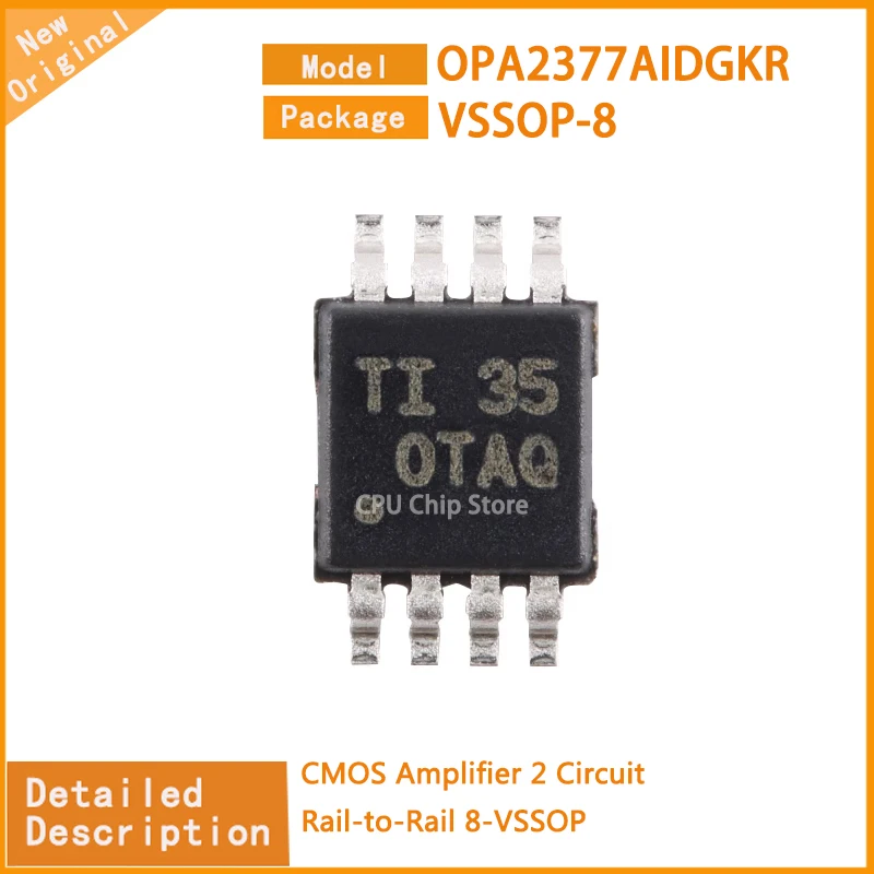 5Pcs/Lot  New Original  OPA2377AIDGKR  OPA2377  CMOS Amplifier 2 Circuit Rail-to-Rail 8-VSSOP