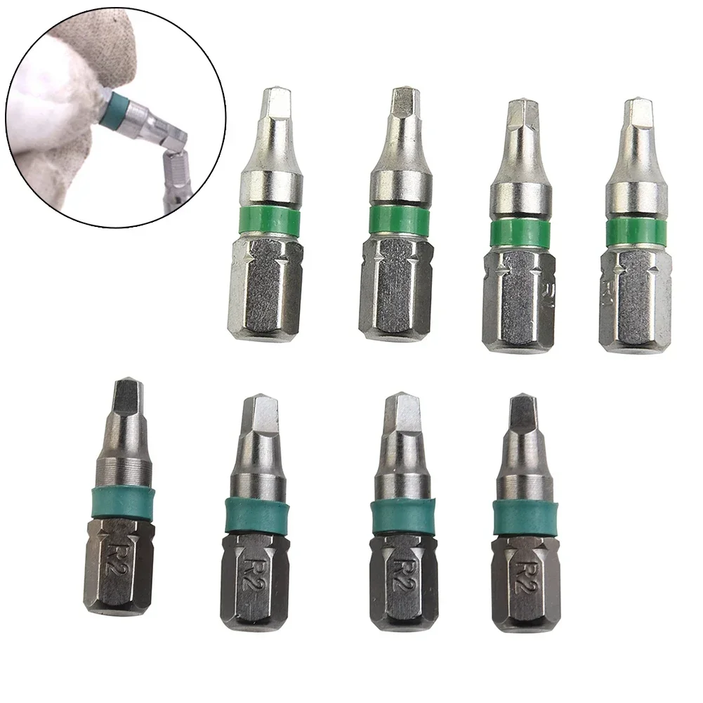 Imagem -06 - Quadrado Cabeça Chave de Fenda Bits Sq1 Sq2 25 mm 6.35 mm Hex Shank Magnético Lote Cabeça Chave de Fenda Bit Pcs