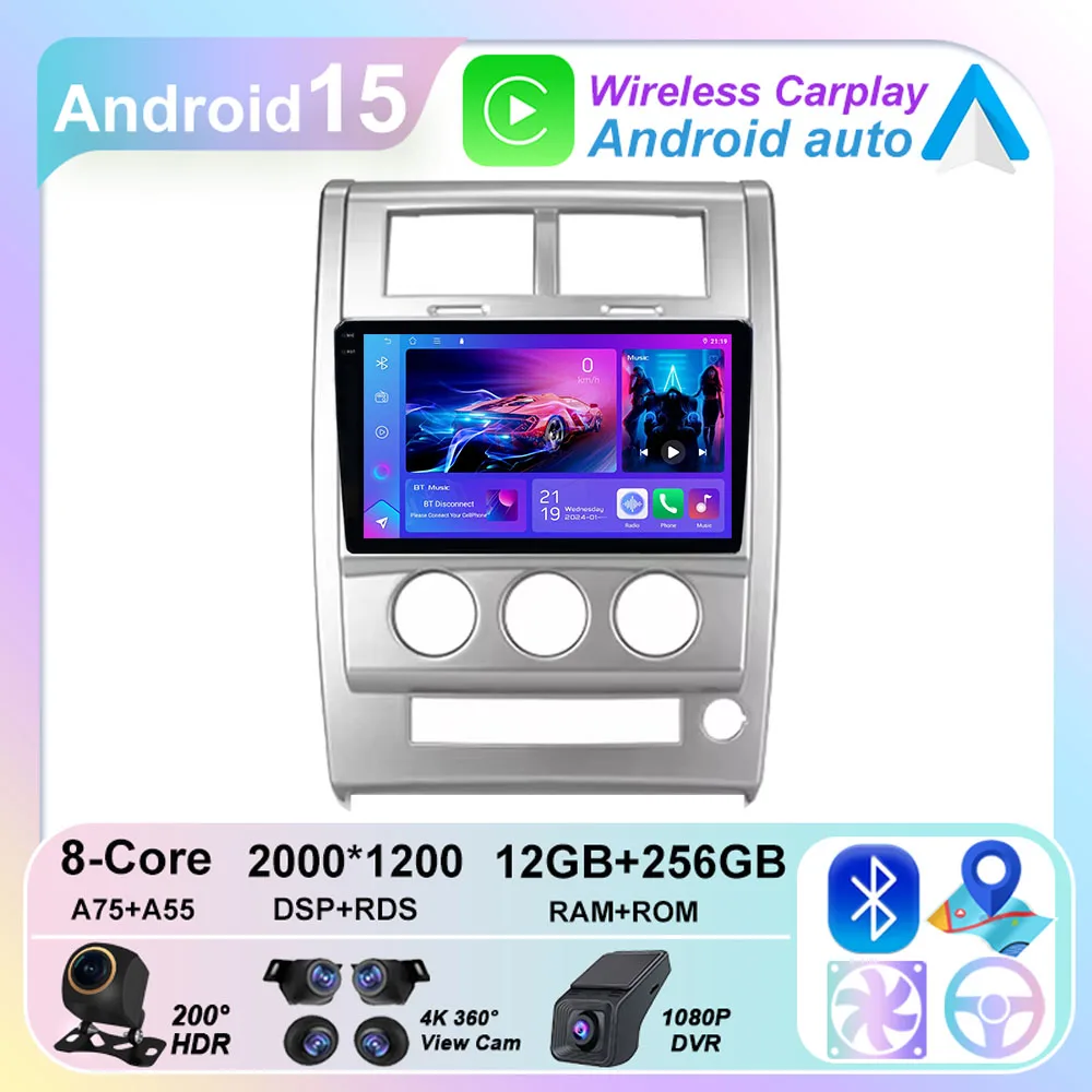 

Авто радиоприемник для Jeep Cherokee KK Liberty 2007-2012, мультимедийная навигация, GPS, Android, без 2din, DVD-плеер, видео 2 din, головное устройство