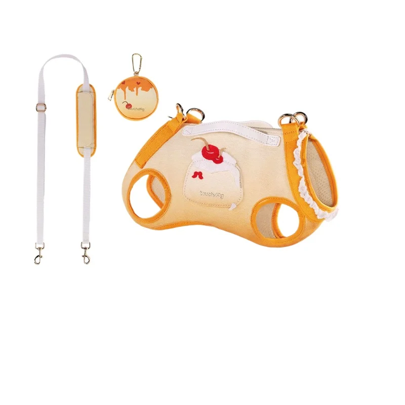 

Pet dog single shoulder pet backpack strap go out portable cat small and medium artifact leash