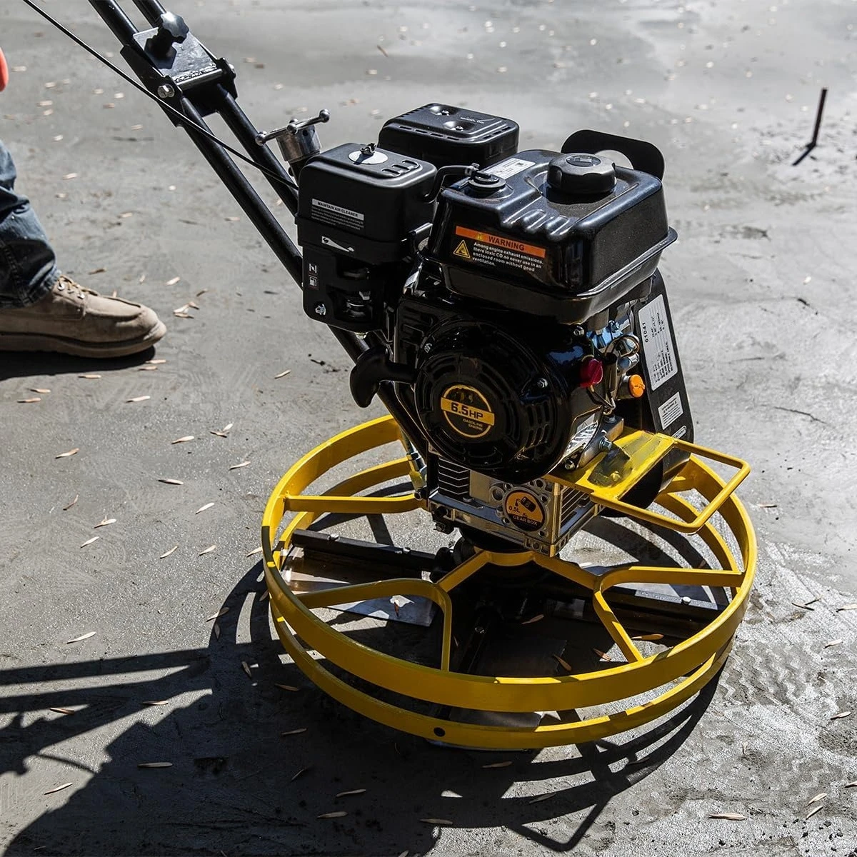 

6.5 Walk-Behind Cement Trowel 22" Float Pan Blade 196cc Gas-Powered Smooth Concrete Surface Finisher