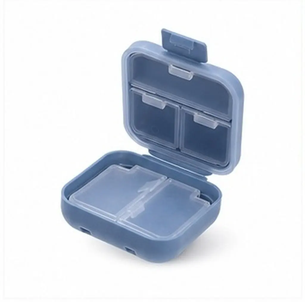 3Pcs Weekly Pill Holder Travel Case 5-Section Compartment Box Airtight Seal Small Portable Tablet Vitamin Organizer for Daily