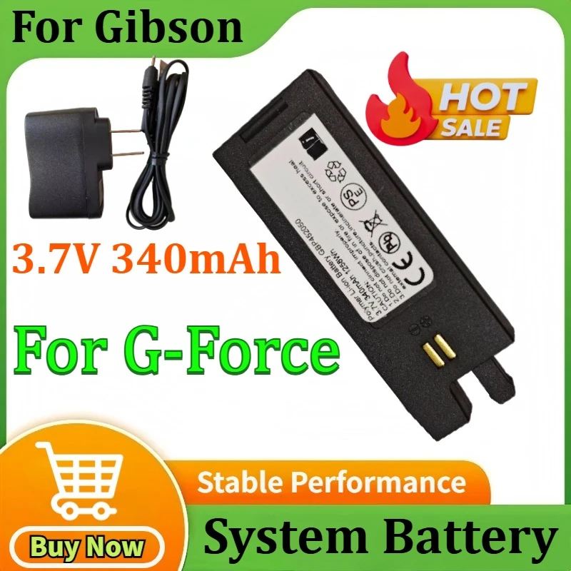 

3.7V 340mAh Appropriate for Gibson G-Force System Batteries