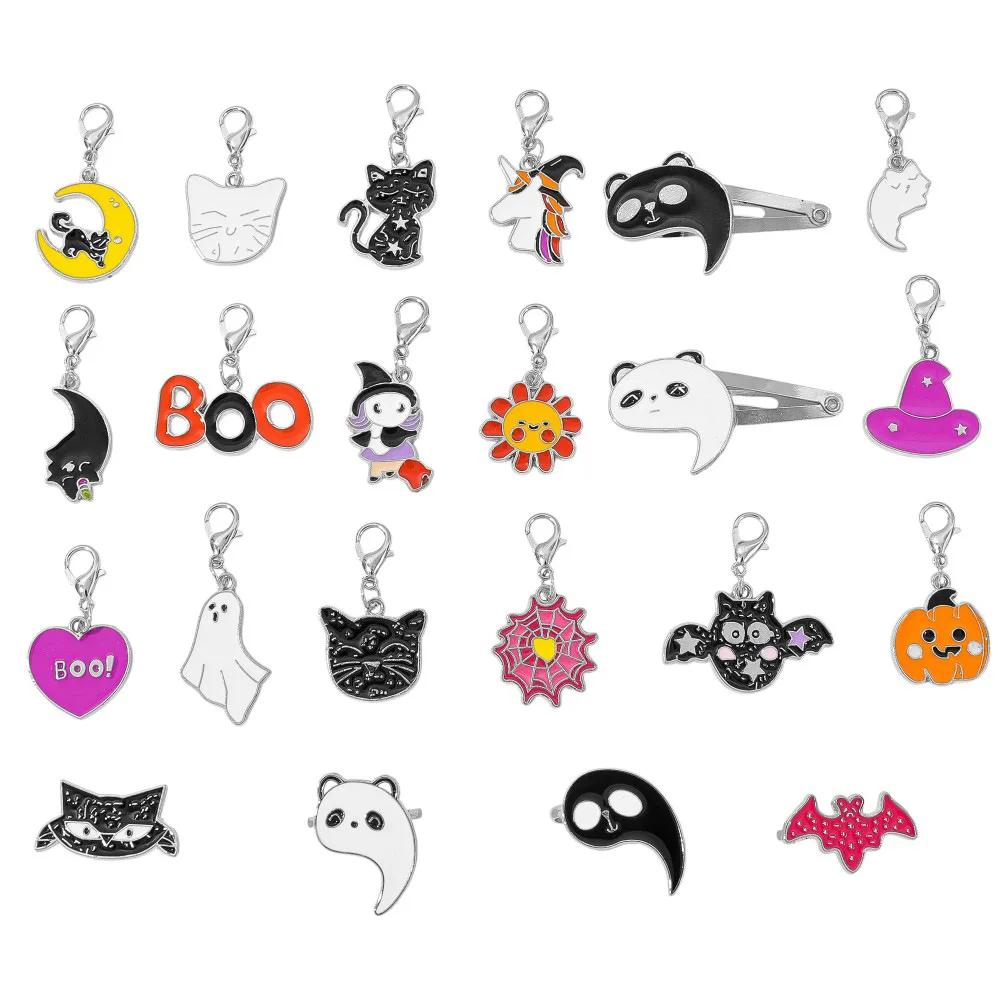 할로윈 창의적인 24일 카운트다운 DIY 드립 오일 비즈 블라인드 박스 액세서리 파티 장난감 어린이 선물