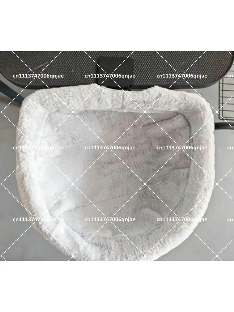 Multifunctional Round Cat Bed Desk, Foldable Cat Nest Hammock, Computer Desk with Cat Space - view 5