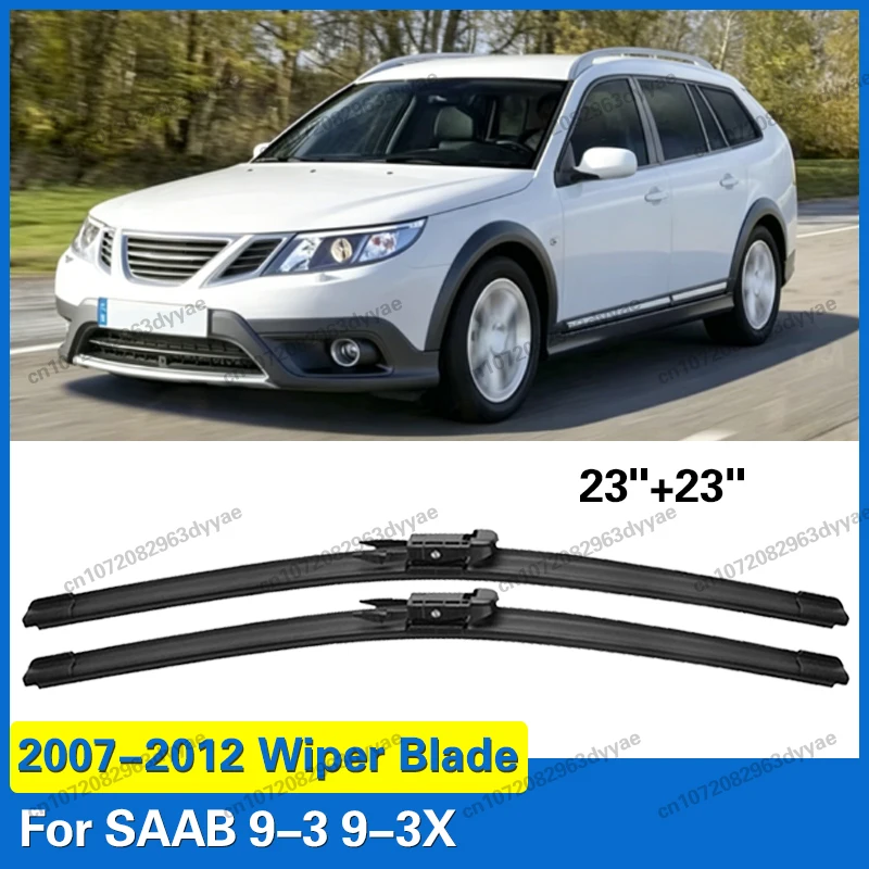 

Car Wiper Blade Blades For SAAB 9-3 9-3X 2007 2008 2009 2010 2011 2012 Windshield Windscreen Clean Naturl Rubber Cars Wipers