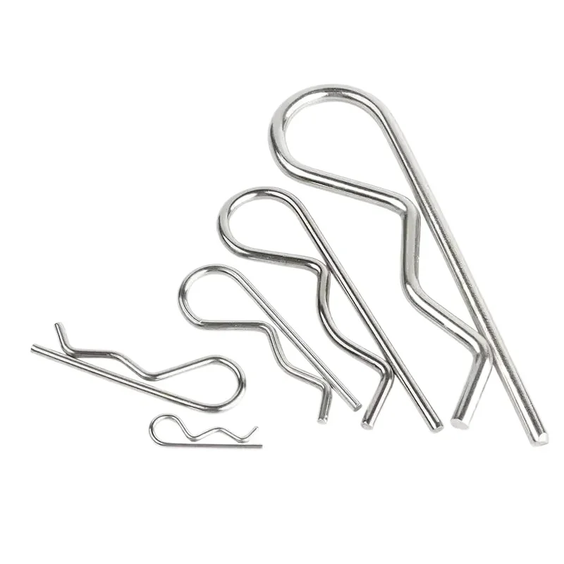 

304 Stainless Steel Metal Pins R-type Cotter Pins Wave Latch Bolt Locking Split Tractor Clip Mechanical Hitch Carbon Steel R Pin