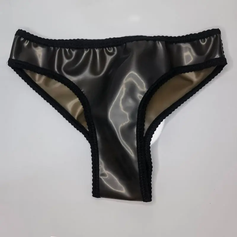 S-3XL Doux Latex En Plastique Ajusté Hommes T-Briefs Costumes De ixPrivée Culotte Slips Taille Basse Sous-Vêtements Lingerie DanceWear Bar Show