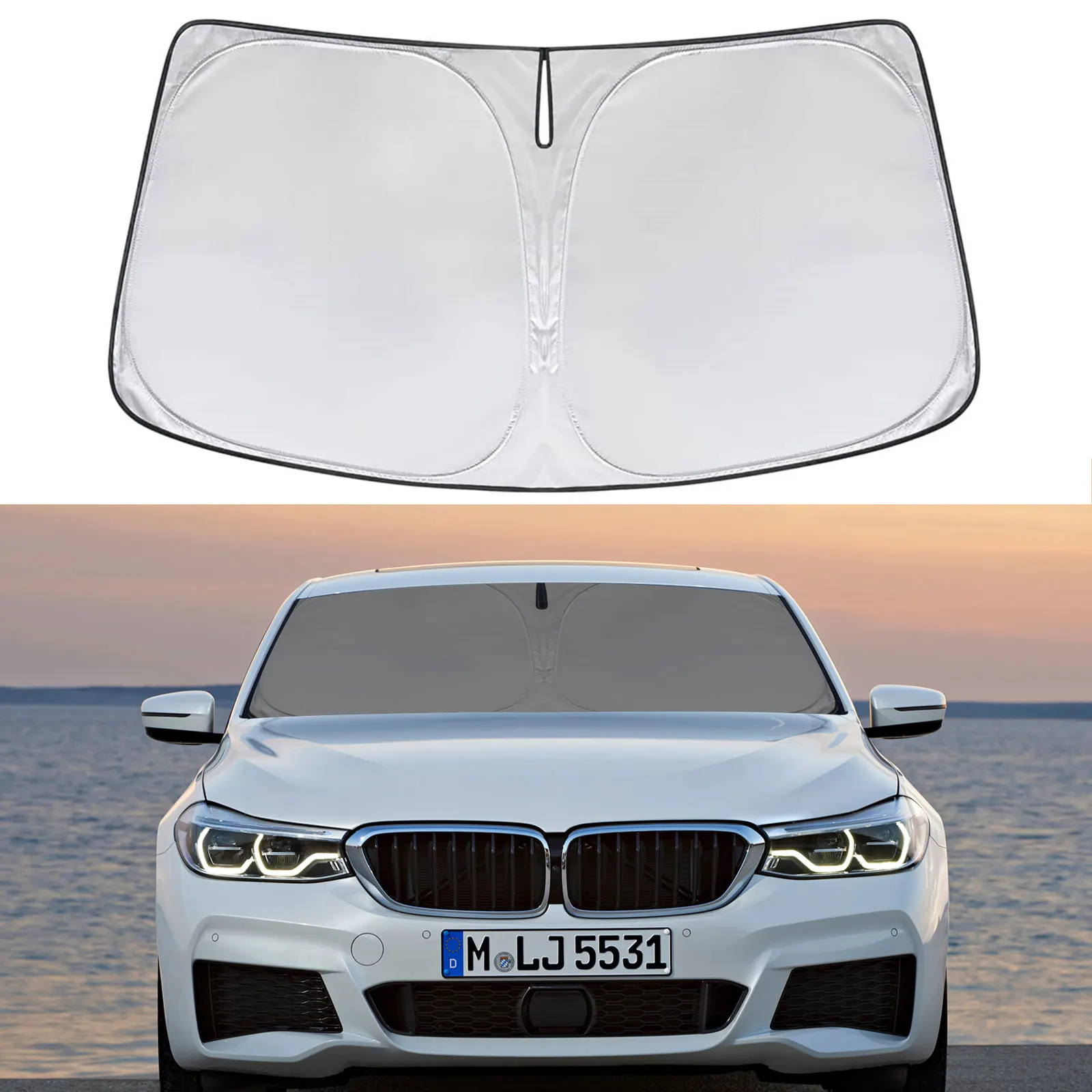 

Car Windshield Sun Shade Covers Visors Front Window Sunscreen Protector Parasol Coche For BMW 5 Series 2012-2022 Sunshade