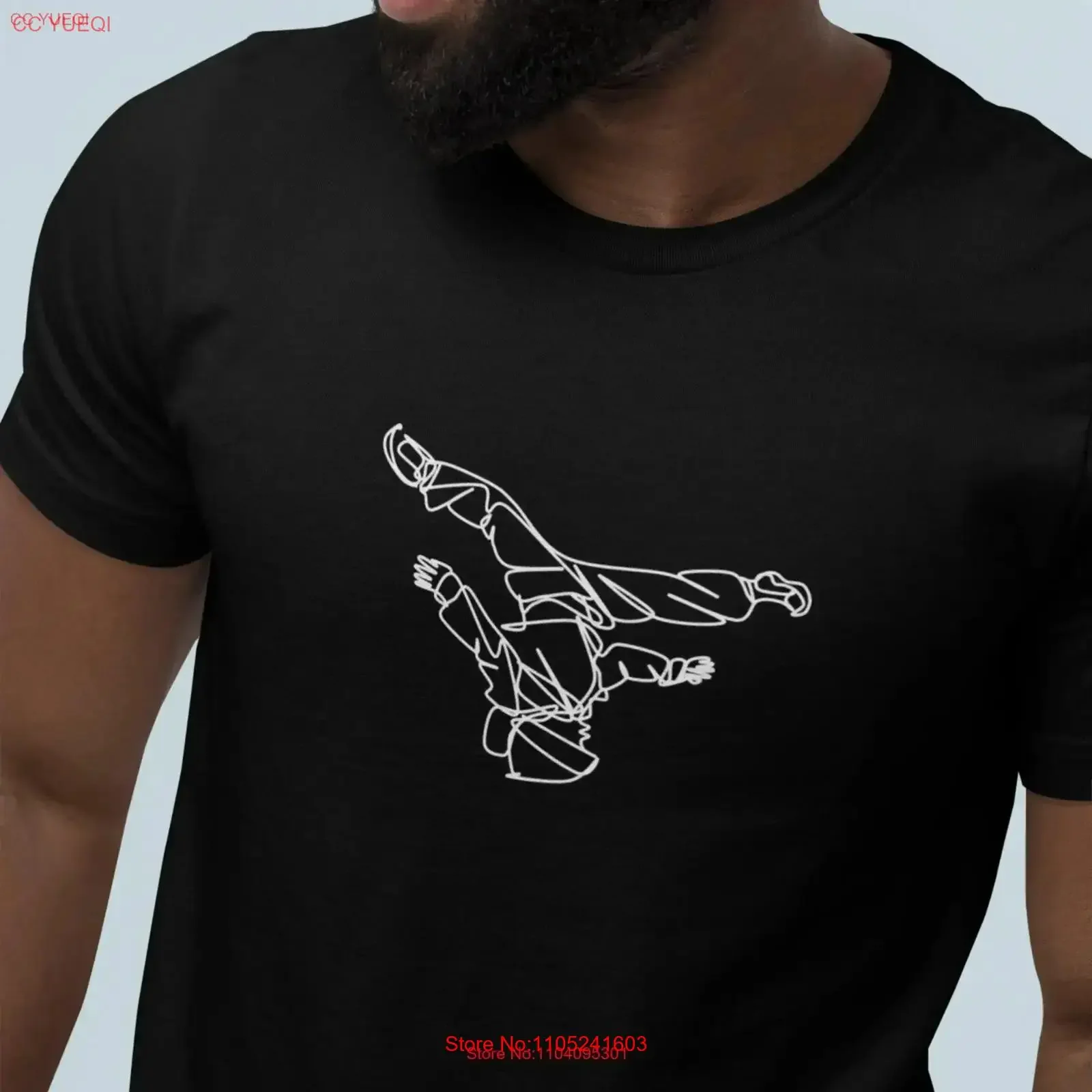 Headspin Breakdancing Minimalist Line Art T shirt Soft Modern Break Dance for b boy girl breaker vintage Washed Comfortable