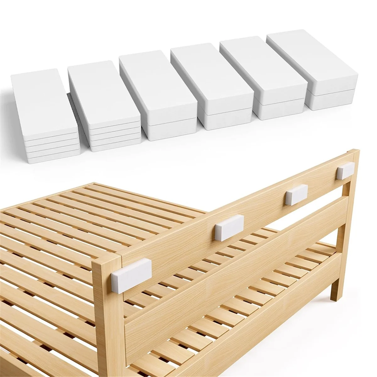 20Pcs Furniture Pads,EVA Foam Headboard Stoppers for Wall, 10Pcs (15mm Thick)+10Pcs (5mm Thick) Wall Protector image 2