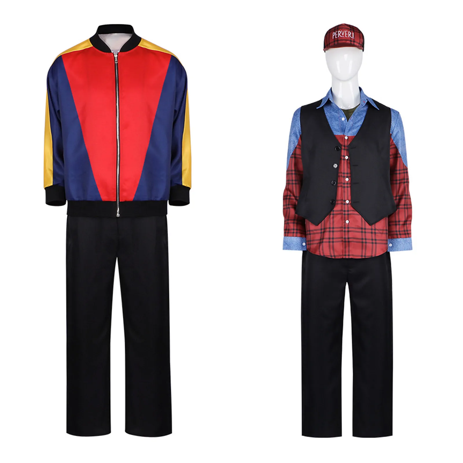 

Movie Men Cosplay Costume Gorilla Baseball Uniform Red Checkered Shirt Halloween Carnival Party Uniform