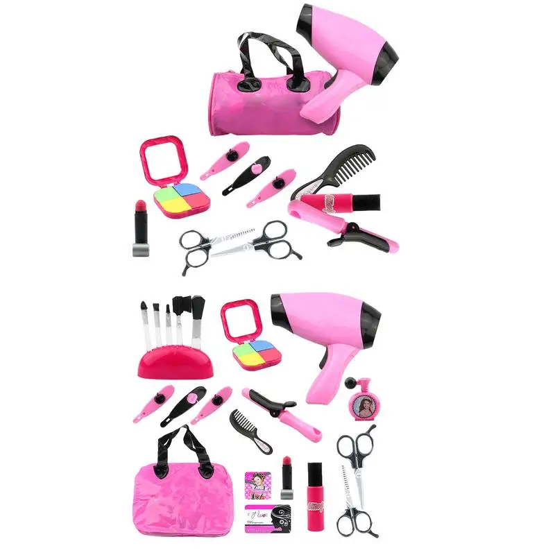 Ensemble de jouets de salon de coiffure pour enfants, beauté des cheveux, accessoires de maquillage, jeu de simulation pour enfants