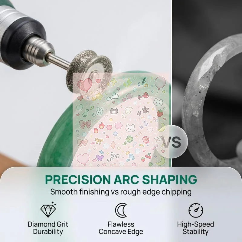 Concave Diamond Grinding Wheel 3-8mm For Glass Jade Ceramic Sharpening Rotary Polishing Tool