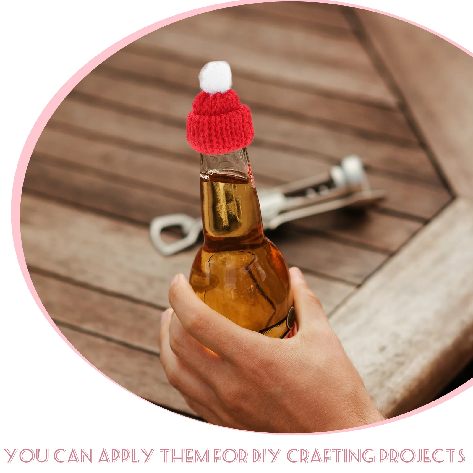 

12Pcs Miniature Christmas Hats Delicate Decorative Multi-Function Bottle Accessory Adorable Xmas Supplies Bottle Decor