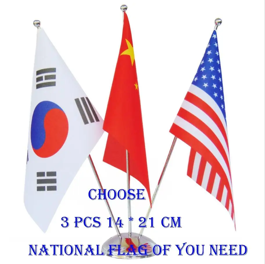 KAFNIK, Table Desk Flag with Any 14*21cm Flags,