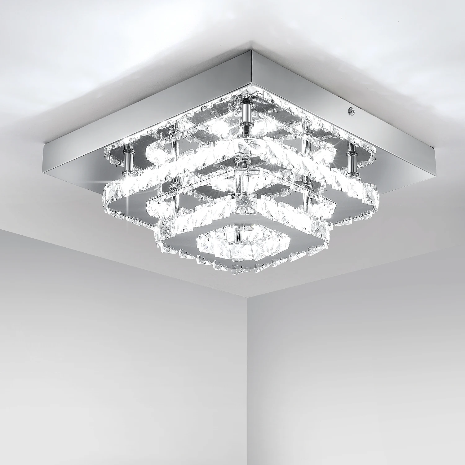 كريستال LED-Deckenleuchte، كريستال لامب K9 Edelstahl 36W Deckenlampen Fuer Küche، Schlafzimmer، Gjmesser 30 سم #1