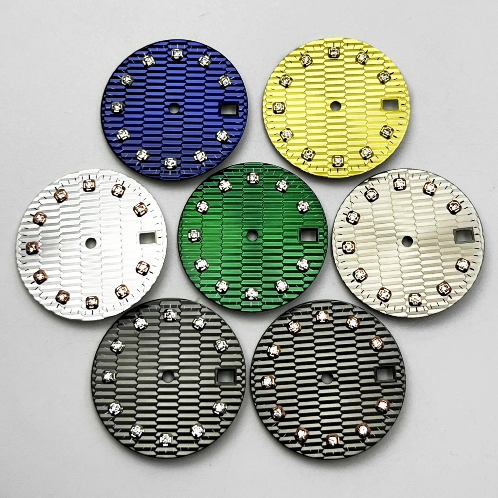 

Циферблат для часов NH35, 28,5 мм, стерильный, с окошком для даты, подходит для механизма NH35, аксессуары для часов