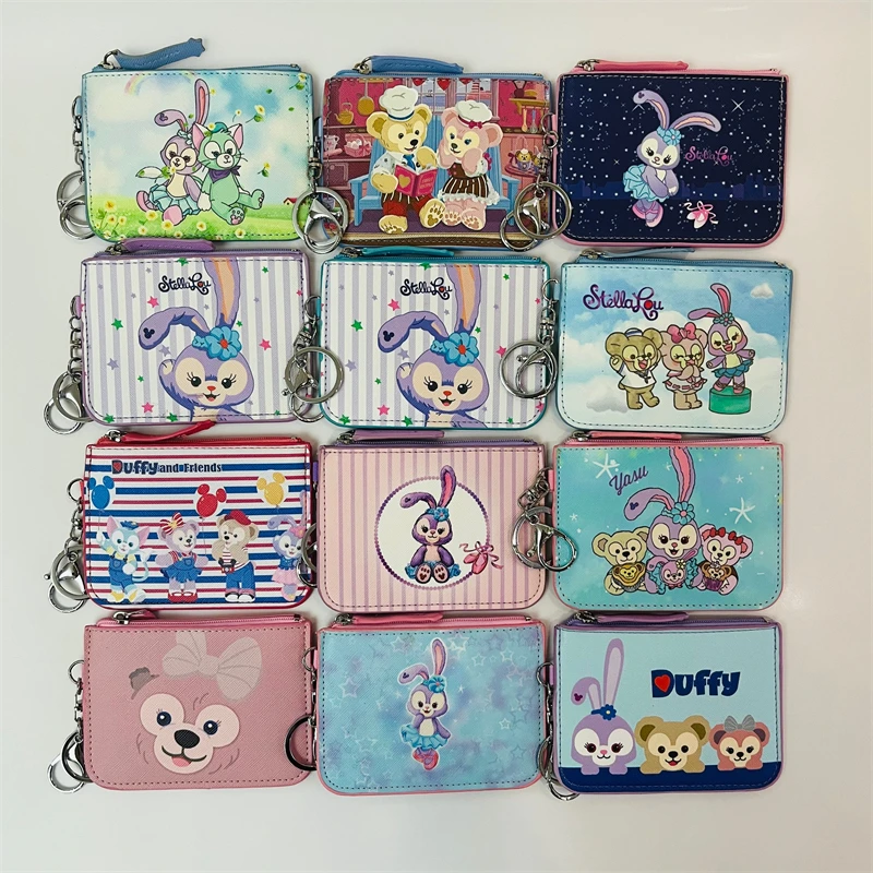 Disney Duffy StellaLou ShellieMay Anime Card Holder Cartoon Storage Bags Coin Wallet Handbag Kid Girl Birthday Gift