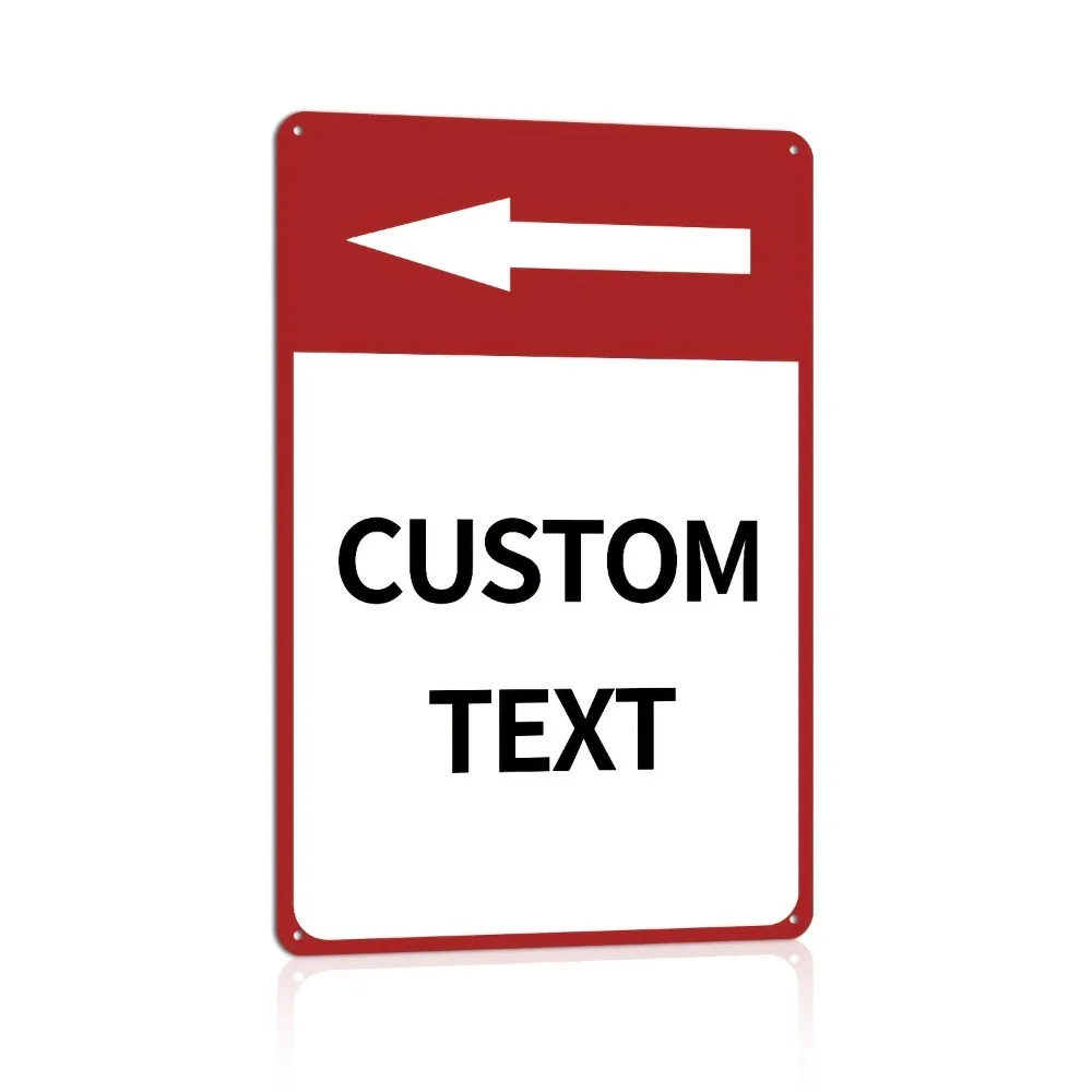 Custom Iron Direction Arrow Sign 25 Styles Custom Color Text Street Corner Decor