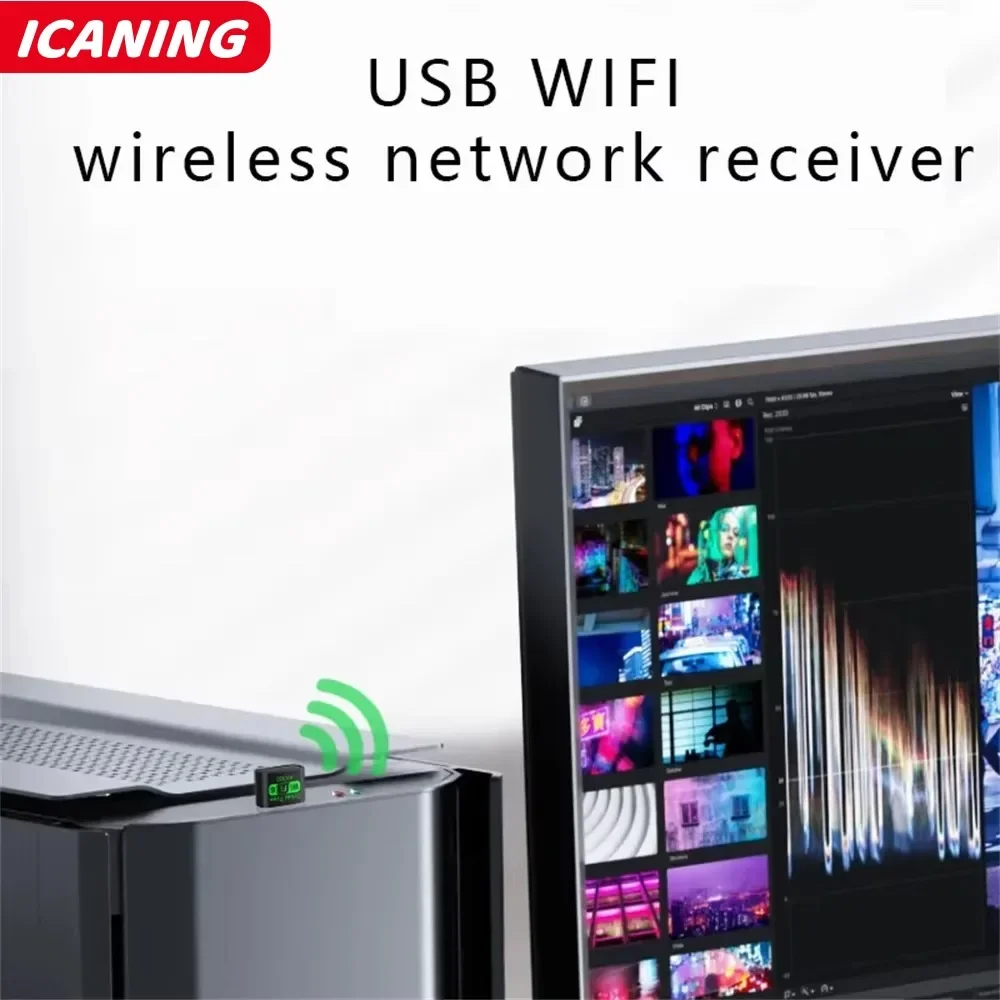 AX300 ワイヤレス WiFi レシーバー 287Mbps WiFi 6 アダプター 2.4G WiFi カード Wifi6 USB ドングル PC ラップトップドライバー無料 802.11ax