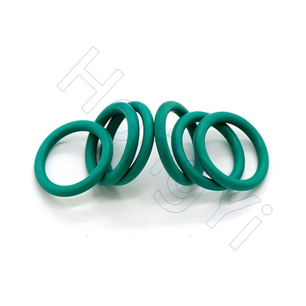 50Pcs CS 1 1.5 2 2.4 3.1mm FKM Fluorine Rubber O-Ring Gasket Green Sealing Washer OD 4mm - 40mm Oil and Corrosion Resistant