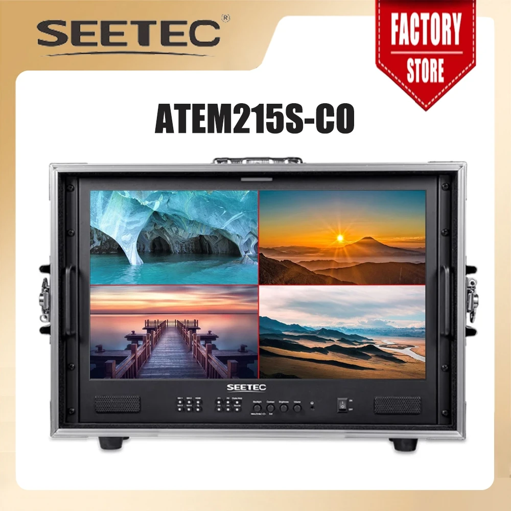 SEETEC Portable Carry-on Multi-camera Director Monitor ATEM215S-CO Full HD 1920x1080 21.5 Inch 3G-SDI HDMI