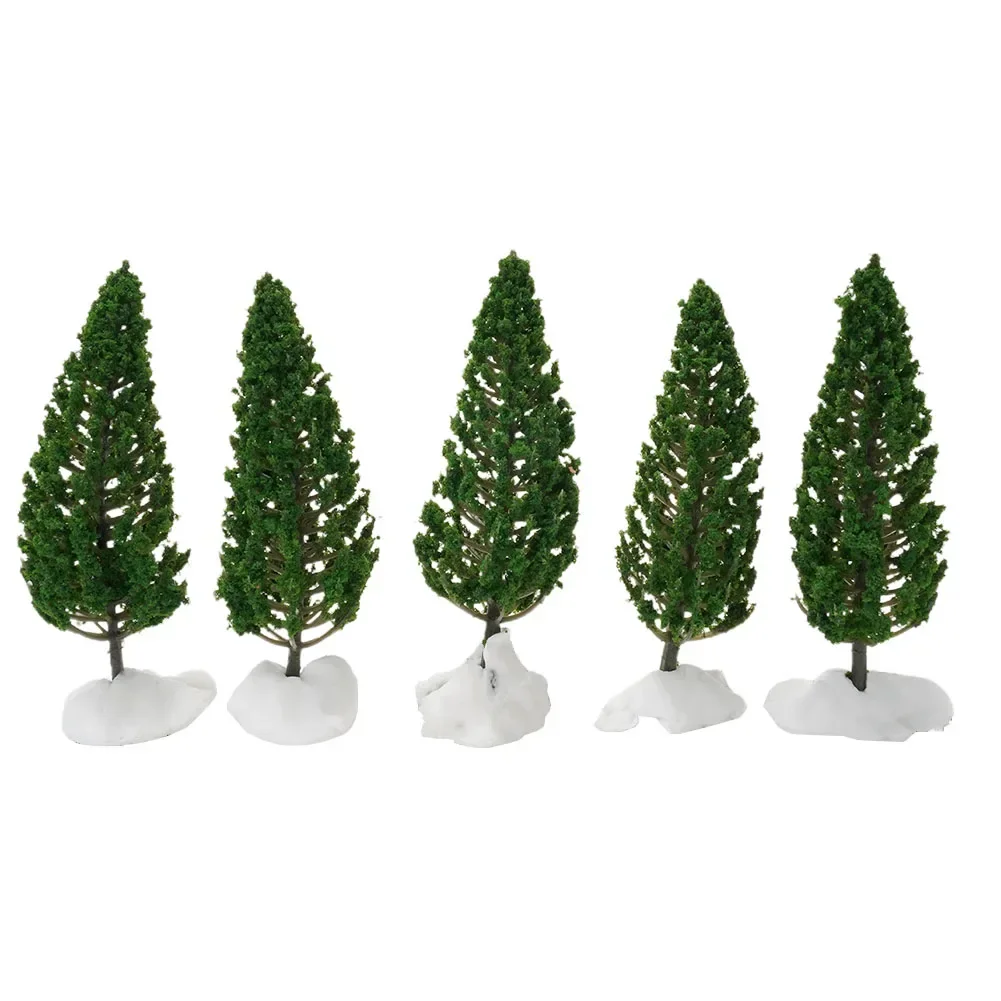 10pcs 11cm Pine Trees Model Green For Scale Railway Layout 15cm Miniature Sandtable Model Scenery DIY For Home Building SL-16059